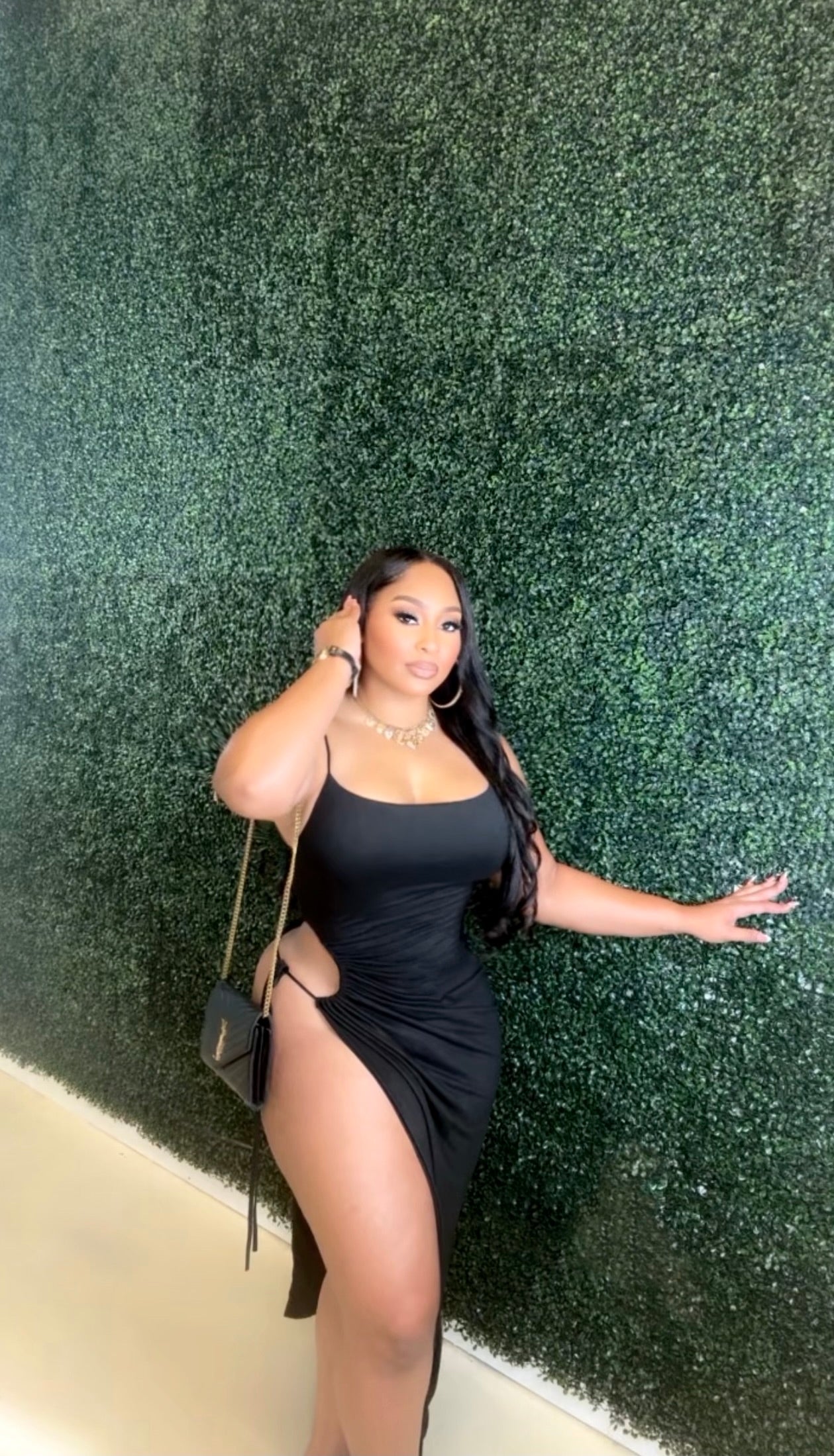 Lethal in Luxe – One Shoulder Slit Dress