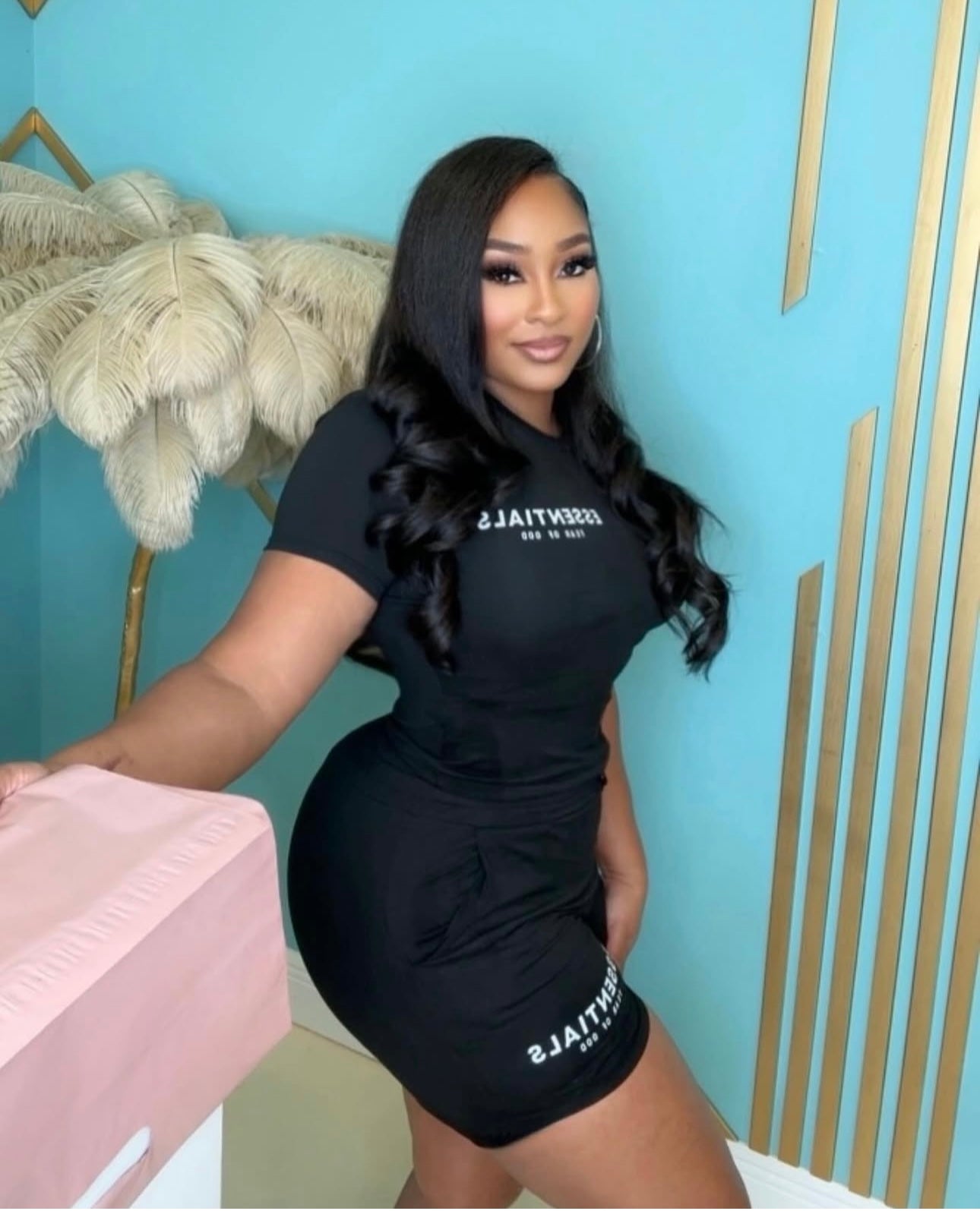 Essentials Short Set Black