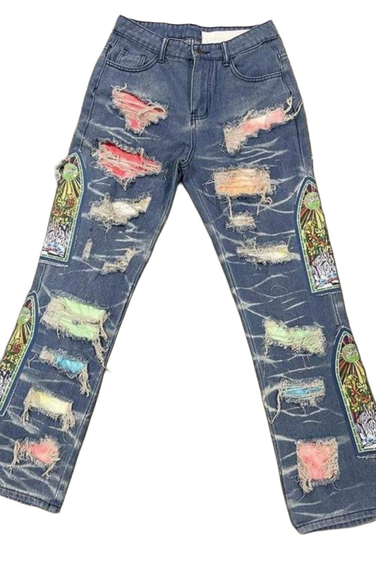 Graphic Denim Jeans