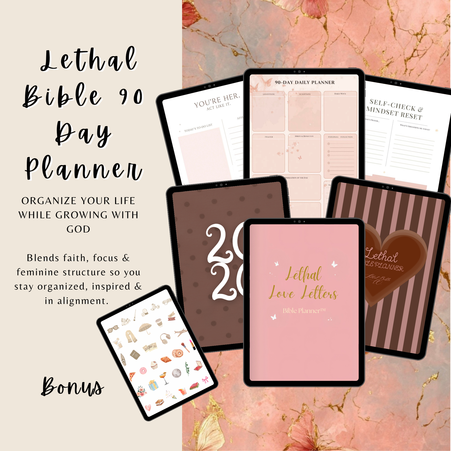 Lethal Love Letters Bible Planner + Sticker Notebook