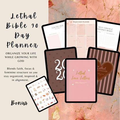Lethal Love Letters Bible Planner + Sticker Notebook